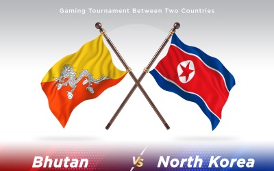 Bhutan contro Corea del Nord Two Flags