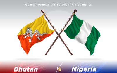 Bhutan kontra Nigeria två flaggor