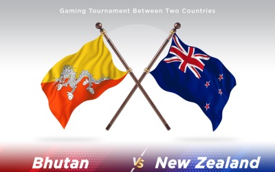 Bhutan versus new Zealand Two Flags