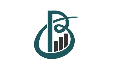 Contabilidade Imposto Financeiro Inicial de Negócios B Vetor de modelo de design de logotipo