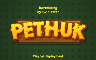 Дисплей-шрифт на тему бамбука на тему Pethuk