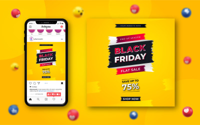 Flaches Design Black Friday Social Media Banner