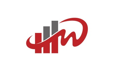 Muhasebe Vergi Mali İş İlk W Logo Tasarım Şablonu Vektör