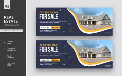 Real Estate Facebook Cover Social Media Banner Ads