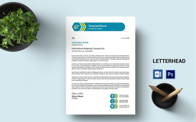 Шаблон фирменного стиля Adam Letterhead