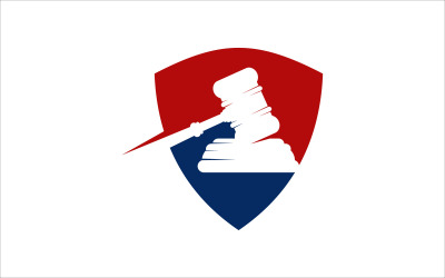 Plantilla de vector de escudo de justicia