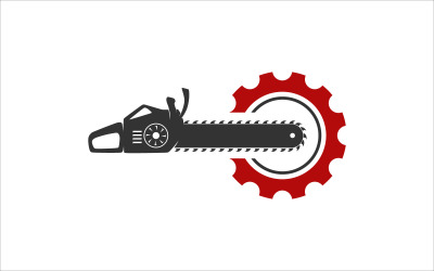 Plantilla de vector de motosierra simple