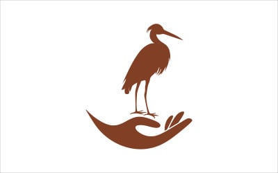 Save bird vector template