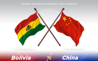 Bolivia contra dos banderas de china