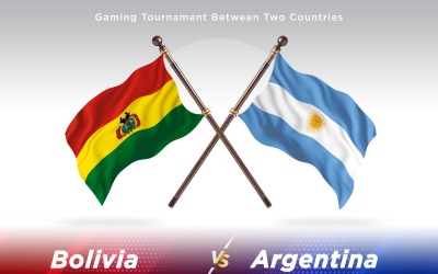 Bolivia kontra Argentina två flaggor
