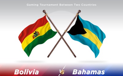 Bolivia kontra Bahamas två flaggor