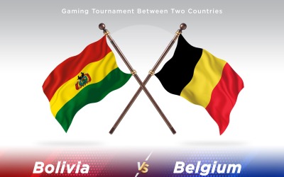 Bolivia kontra Belgien två flaggor
