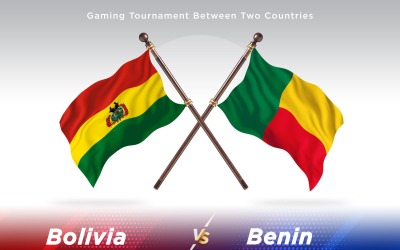 Bolivia kontra Benin två flaggor