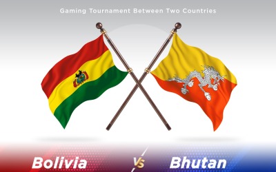 Bolivia kontra Bhutan två flaggor