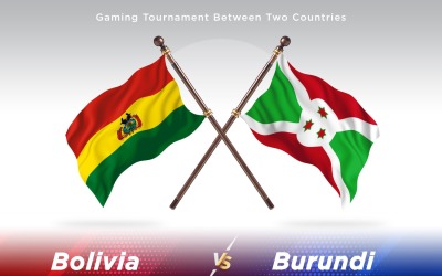 Bolivia kontra Burundi två flaggor