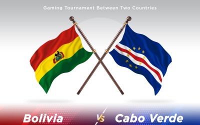 Bolivia kontra Cabo Verde två flaggor