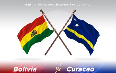 Bolivia kontra curacao Två flaggor