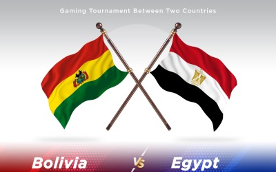Bolivia kontra Egypten två flaggor