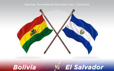 Bolivia kontra el Salvador Två flaggor