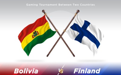 Bolivia kontra Finland två flaggor