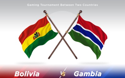 Bolivia kontra Gambia två flaggor