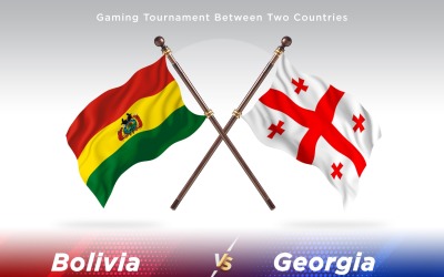 Bolivia kontra Georgia två flaggor