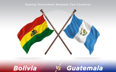 Bolivia kontra Guatemala två flaggor