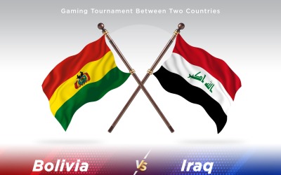 Bolivia kontra Irak två flaggor
