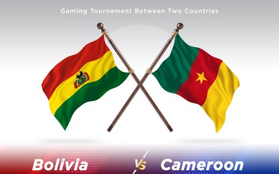 Bolivia kontra Kamerun två flaggor