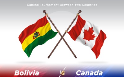 Bolivia kontra Kanada två flaggor