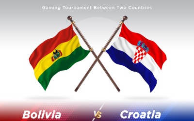 Bolivia kontra Kroatien Två flaggor