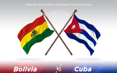 Bolivia kontra Kuba två flaggor