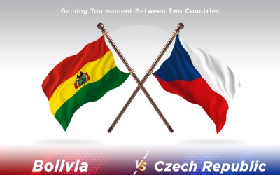 Bolivia kontra Tjeckien Två flaggor