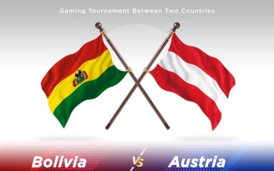 Bolivia versus Austria Two Flags