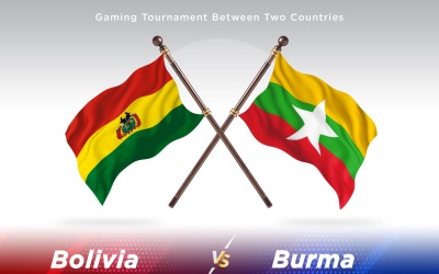 Bolivia versus Burma Two Flags