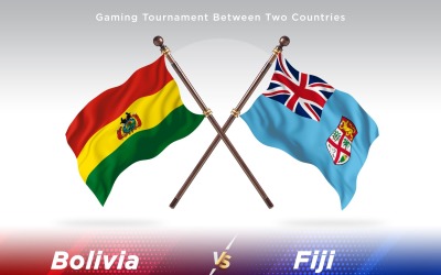 Bolívie versus Fidži dvě vlajky