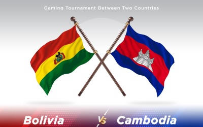 Bolívie versus Kambodža dvě vlajky