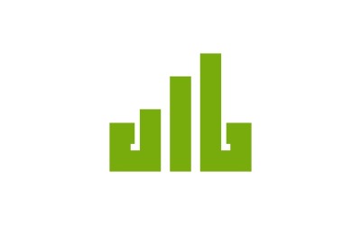 Boekhoudkundige belasting financiële zaken opgroeien sjabloon Vector Logo ontwerp