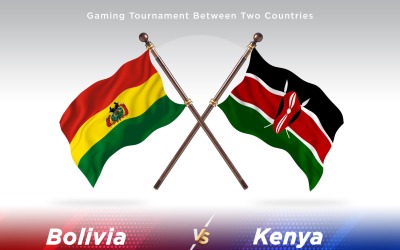 Bolivia kontra Kenya två flaggor