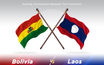 Bolivia kontra Laos två flaggor