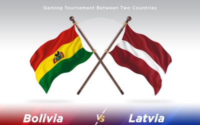 Bolivia kontra Lettland Två flaggor