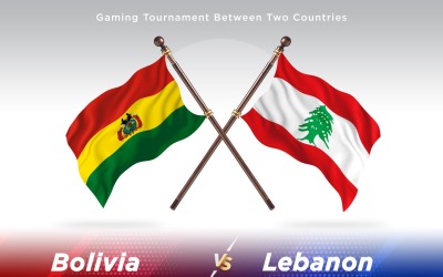 Bolivia kontra Libanon två flaggor