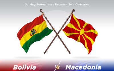 Bolivia kontra Makedonien Två flaggor