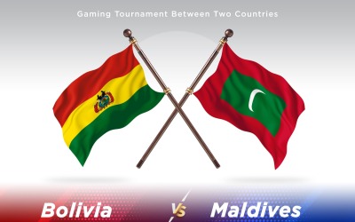Bolivia kontra Maldiverna två flaggor
