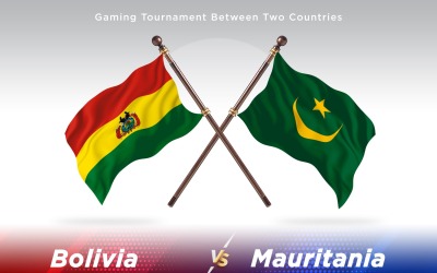 Bolivia kontra Mauretanien Två flaggor