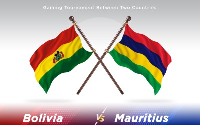 Bolivia kontra Mauritius två flaggor