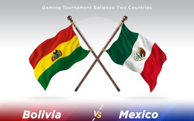 Bolivia kontra mexico Två flaggor