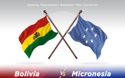 Bolivia kontra Mikronesien Två flaggor