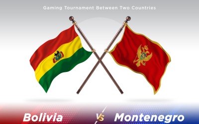 Bolivia kontra Montenegro Två flaggor