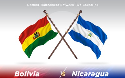 Bolivia kontra Nicaragua Två flaggor